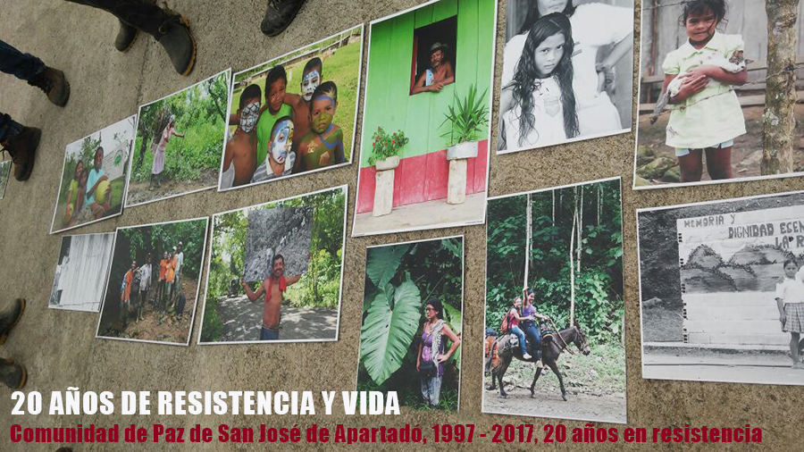 San José de Apartadó, 20 años de lucha, resistencia, autonomía y defensa del territorio.