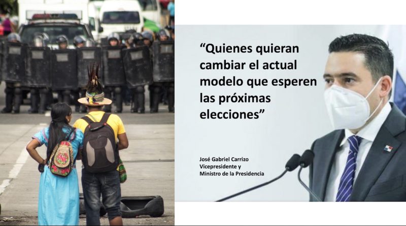 «No se aguanta más. El pueblo panameño ha dicho basta» y «se ha sumado a los pueblos en pie de lucha»